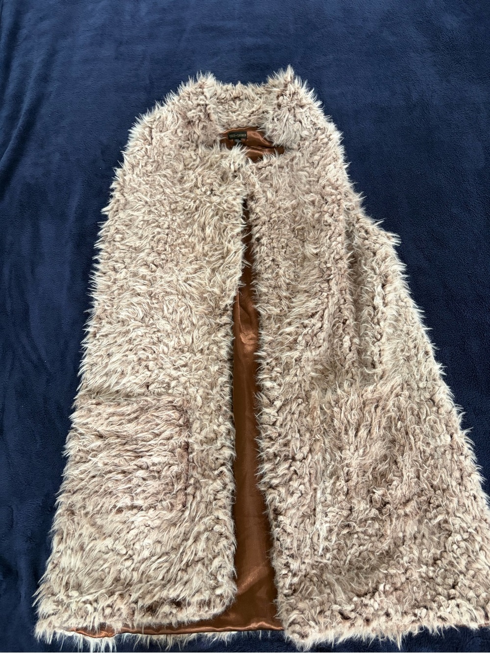Coco + Carmen Taupe Faux Fur Vest for Women